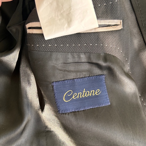 3-piece black tuxedo wedding and business suit with removable collar - Picture 9 of 16